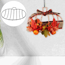 Load image into Gallery viewer, Pumpkin Wreath Form Thanksgiving Wreaths Front Door Pumpkin Metal Wire Wreath Frame
