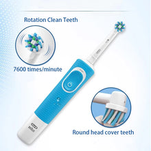 Load image into Gallery viewer, Oral B Vitality Electric Toothbrush Adult Rechargeable Toothbrush Rotation Type 3D Whiten Teeth Waterproof Brush with 8 Heads
