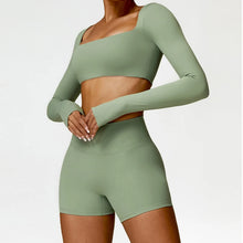 Load image into Gallery viewer, 2PCS Yoga Suit Sports Set Women Quick-Drying Gym Set Women Tracksuit Running Workout Long Sleeve Sports Shirt Yoga Clothing
