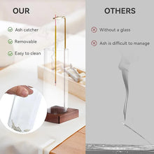 Load image into Gallery viewer, Incense Holder,Incense Holder For Sticks,Removable Glass Ash Catcher, Mess-Free Incense Burner,Meditation,Yoga,Spa
