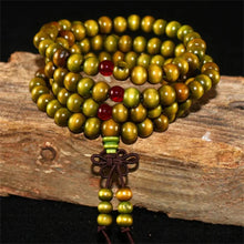 Load image into Gallery viewer, Natural Sandalwood Bracelet Men Buddhist Buddha Meditation Bead Bracelet For Women Prayer 108 Beads Rosary Hanging Decoration
