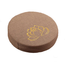 Load image into Gallery viewer, 40X6cm Yoga Meditate Cushion Linen Meditate Backrest Pillow Japanese Tatami Mat Removable and Washable Round Yoga Mat 40X10cm
