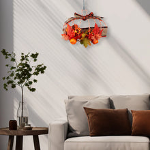 Load image into Gallery viewer, Pumpkin Wreath Form Thanksgiving Wreaths Front Door Pumpkin Metal Wire Wreath Frame
