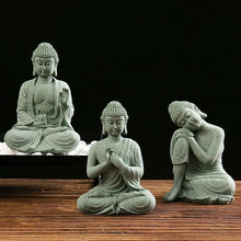 Load image into Gallery viewer, Sandstone Buddha Fish Tank Decoration Meditation Buddha Craft Buddha Zen Sculpture Micro Landscape Fish Tank Statue
