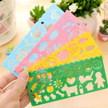 Load image into Gallery viewer, 3Pcs Children's Drawing Template Plastic Ruler Learning Educational Toys Magic Board Kids Crafts and Arts Child Manual Activity
