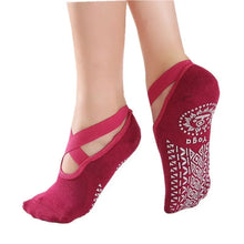 Load image into Gallery viewer, Women Yoga Socks Anti Slip Bandage Sports Ladies Girls Ballet Socks Dance Sock Slippers Yoga Socks Non Slip Acupressure Mat

