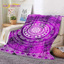 Load image into Gallery viewer, 3D print Flannel Blankets Mandala Yoga Flower Bohemia Meditation Nature Soft Comfortable Blanket
