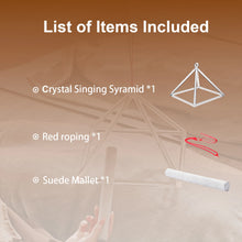 Load image into Gallery viewer, CVNC Crystal Singing Bowl Pyramid 8"or 9" Chakra Quartz High Quality for Relaxation Sound Meditation
