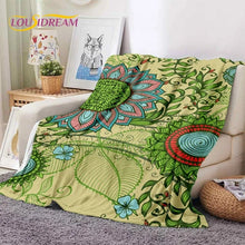 Load image into Gallery viewer, 3D print Flannel Blankets Mandala Yoga Flower Bohemia Meditation Nature Soft Comfortable Blanket
