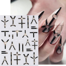 Load image into Gallery viewer, 5D Relief Skeleton Hand Halloween Nail Art Stickers Devil's Eye Slider Decal DIY Manicure Decoration Tips Nail Accessories Tools
