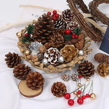 Load image into Gallery viewer, Christmas Decoration Pine Needles Berry Xmas Tree Ornaments for Home Navidad New Year Decor DIY Handmade Wreath Gift Accessories
