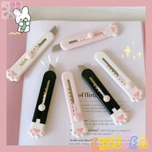 Load image into Gallery viewer, Kawaii Mini Pocket Cat Paw Art Utility Knife Express Box Knife Paper Cutter Craft Wrapping Refillable Blade Stationery Big sale
