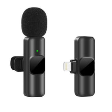 Load image into Gallery viewer, New Wireless Lavalier Microphone Portable Audio Video Recording Mini Mic for iPhone Android Live Broadcast Gaming Phone Mic
