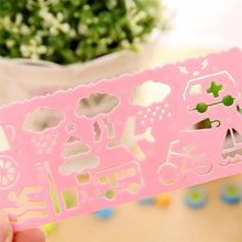 Load image into Gallery viewer, 3Pcs Children's Drawing Template Plastic Ruler Learning Educational Toys Magic Board Kids Crafts and Arts Child Manual Activity
