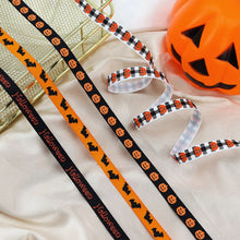 Load image into Gallery viewer, Halloween Gift Wrap Ribbon 4.5m Polyester Grosgrain Satin Ribbons Happy Halloween Party Decoration Packaging Supplies
