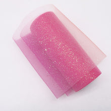 Load image into Gallery viewer, 10Yard/roll 6" 15cm/7.5cm Rainbow Glitter Tulle Roll Sequin Crystal Organza Sheer Fabric DIY Craft Tutu Skirt Home Wedding Decor
