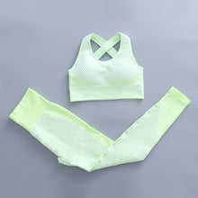 Load image into Gallery viewer, 2/3 Pieces Yoga Set Bar High-Waisted Tight Pants Gym Exercise Clothing Suitable Sportswear For Women Zipper Jacket Leggings Suit
