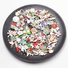 Load image into Gallery viewer, 20pcs Mix Cartoon Enamel Charm Suitable for Women's Pendant Necklace DIY Jewelry Making Accessorie Bracelets
