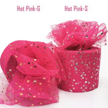 Load image into Gallery viewer, 25Yards 6cm Star Tulle Confetti Glitter Mesh Baking Cake Topper Tutu Pom Bow Soft Sequine Organza DIY Wedding Birthday Decoration
