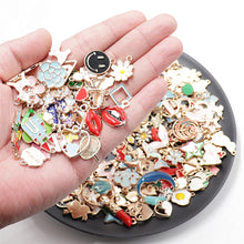 Load image into Gallery viewer, 20pcs Mix Cartoon Enamel Charm Suitable for Women's Pendant Necklace DIY Jewelry Making Accessorie Bracelets
