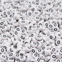 Load image into Gallery viewer, CHONGAI 100/500Pcs/500Gram Oblate Acrylic Letter Beads Single Alphabet White Round Bracelet Jewelry Beads&amp;Jewelry Making 4*7MM
