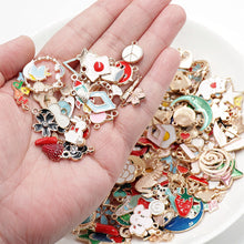 Load image into Gallery viewer, 20pcs Mix Cartoon Enamel Charm Suitable for Women's Pendant Necklace DIY Jewelry Making Accessorie Bracelets
