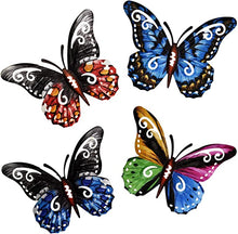 Load image into Gallery viewer, New 4Pcs Metal Butterfly Wall Art Hanging Decor Butterflies Iron Art Wall Decoration  Hanging Butterflies Iron Craft
