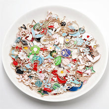 Load image into Gallery viewer, 20pcs Mix Cartoon Enamel Charm Suitable for Women's Pendant Necklace DIY Jewelry Making Accessorie Bracelets
