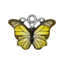 Load image into Gallery viewer, 10Pcs/lot Multicolor 17x14mm Enamel Metal Butterfly Charms Pendants for Necklace Bracelet Earring Diy Jewelry Making Accessories

