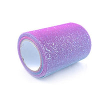 Load image into Gallery viewer, 10Yard/roll 6" 15cm/7.5cm Rainbow Glitter Tulle Roll Sequin Crystal Organza Sheer Fabric DIY Craft Tutu Skirt Home Wedding Decor
