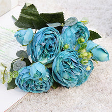 Load image into Gallery viewer, 2022 Beautiful Rose Peony Artificial Silk Flowers Small bouquet flores Home Party Spring Wedding Decoration  Fake Flower
