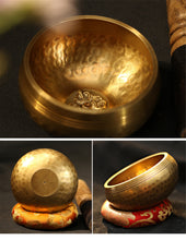 Load image into Gallery viewer, Gandhanra Handmade 3.2" Tibetan Singing Bowl Set With Cross Vajra Symbol
