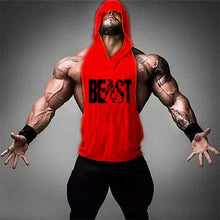 Load image into Gallery viewer, Brand Gym Clothing Fitness Men Cotton Tank top With Hooded Men's
