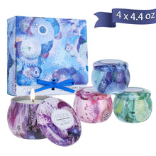 Load image into Gallery viewer, Scented Candles Set Natural Soy Wax Candles 4 Essential Oil Fragrances Aromatherapy
