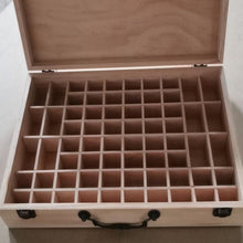 Load image into Gallery viewer, 25/68 Slots Wooden Storage Box Carry Organizer Essential Oil Bottles Aromatherapy
