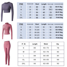 Load image into Gallery viewer, Yoga clothes women long-sleeved t-shirt jacket pants fitness suit
